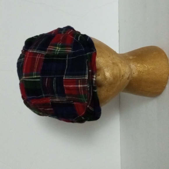 Dockers Patchwork Paperboy Cap Size S/M Blue Red Plaid Preowned - Picture 1 of 5